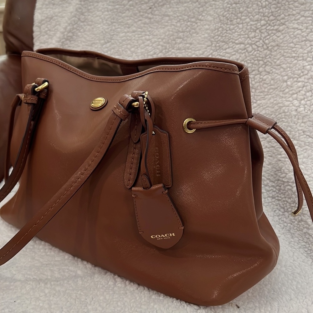 Leather Coach New York bag Brown  one size - Picture 6 of 11